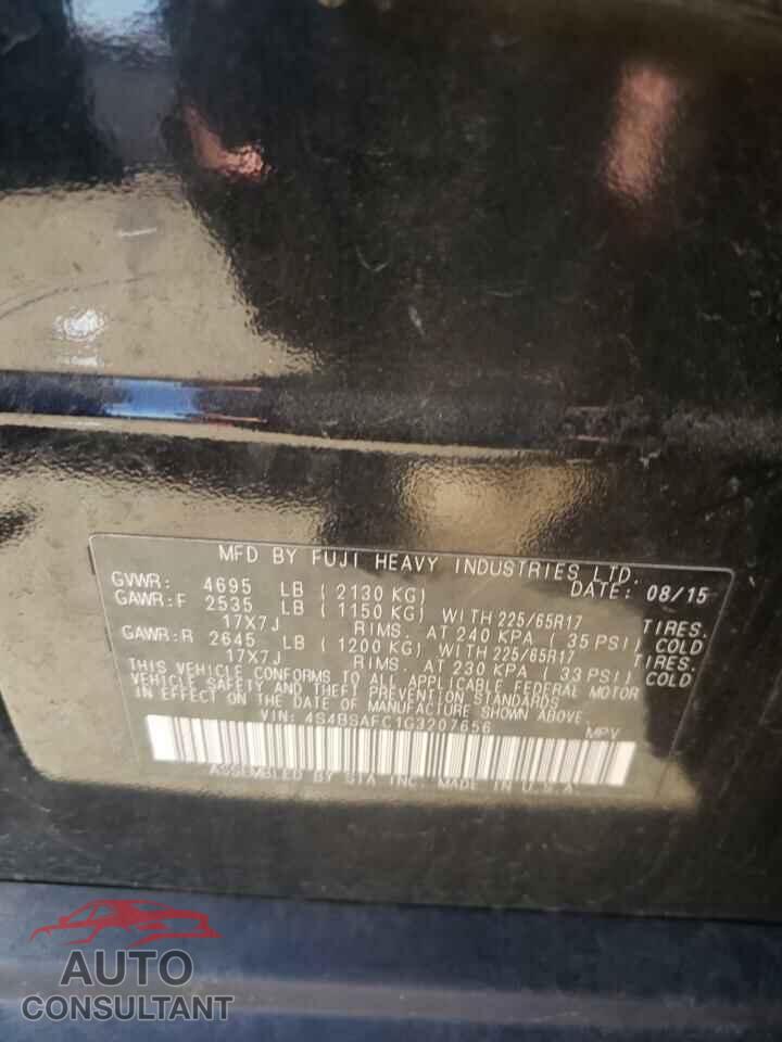 SUBARU OUTBACK 2016 - 4S4BSAFC1G3207656