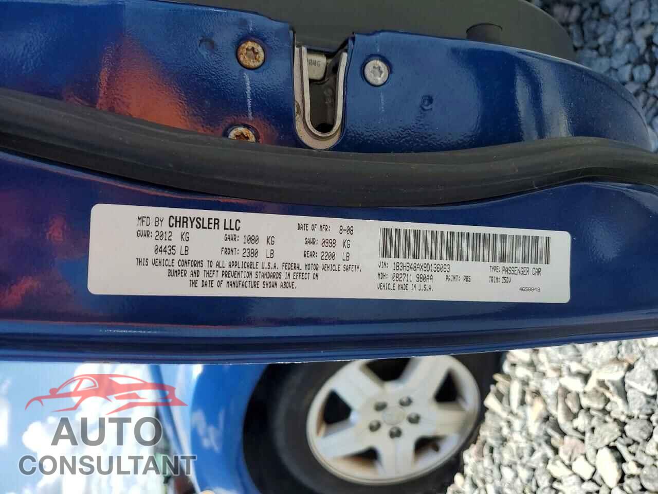 DODGE CALIBER 2009 - 1B3HB48AX9D136063