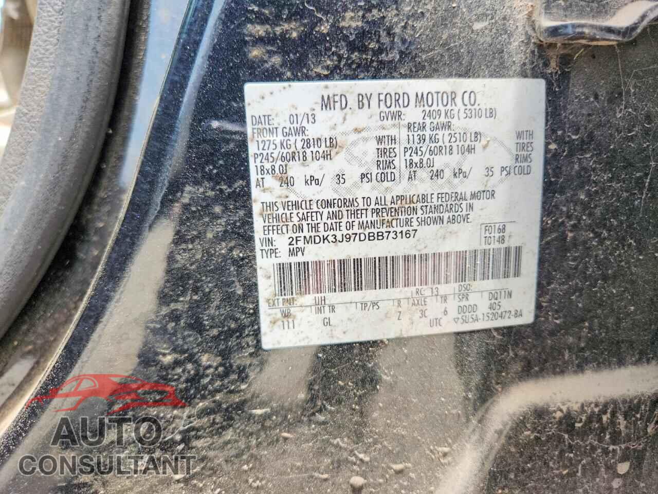 FORD EDGE 2013 - 2FMDK3J97DBB73167