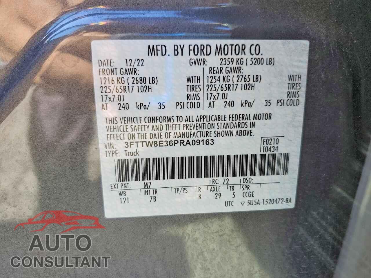 FORD MAVERICK 2023 - 3FTTW8E36PRA09163