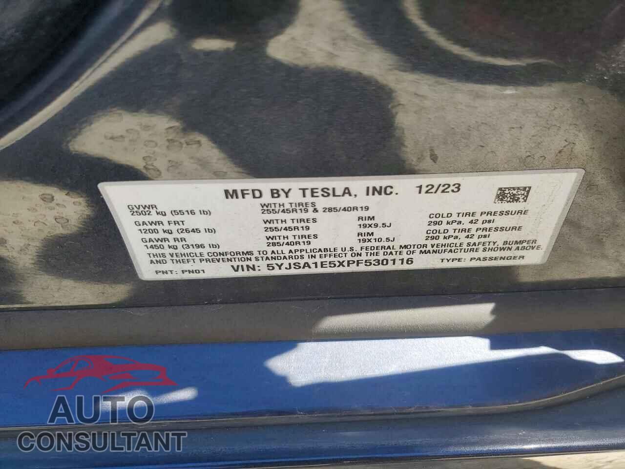 TESLA MODEL S 2023 - 5YJSA1E5XPF530116