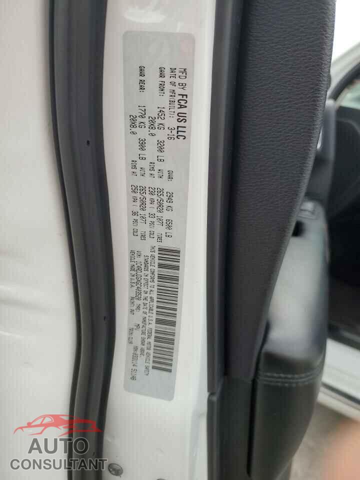 DODGE DURANGO 2016 - 1C4RDJDGXGC403520