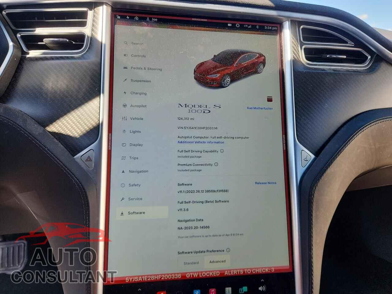TESLA MODEL S 2017 - 5YJSA1E28HF200336