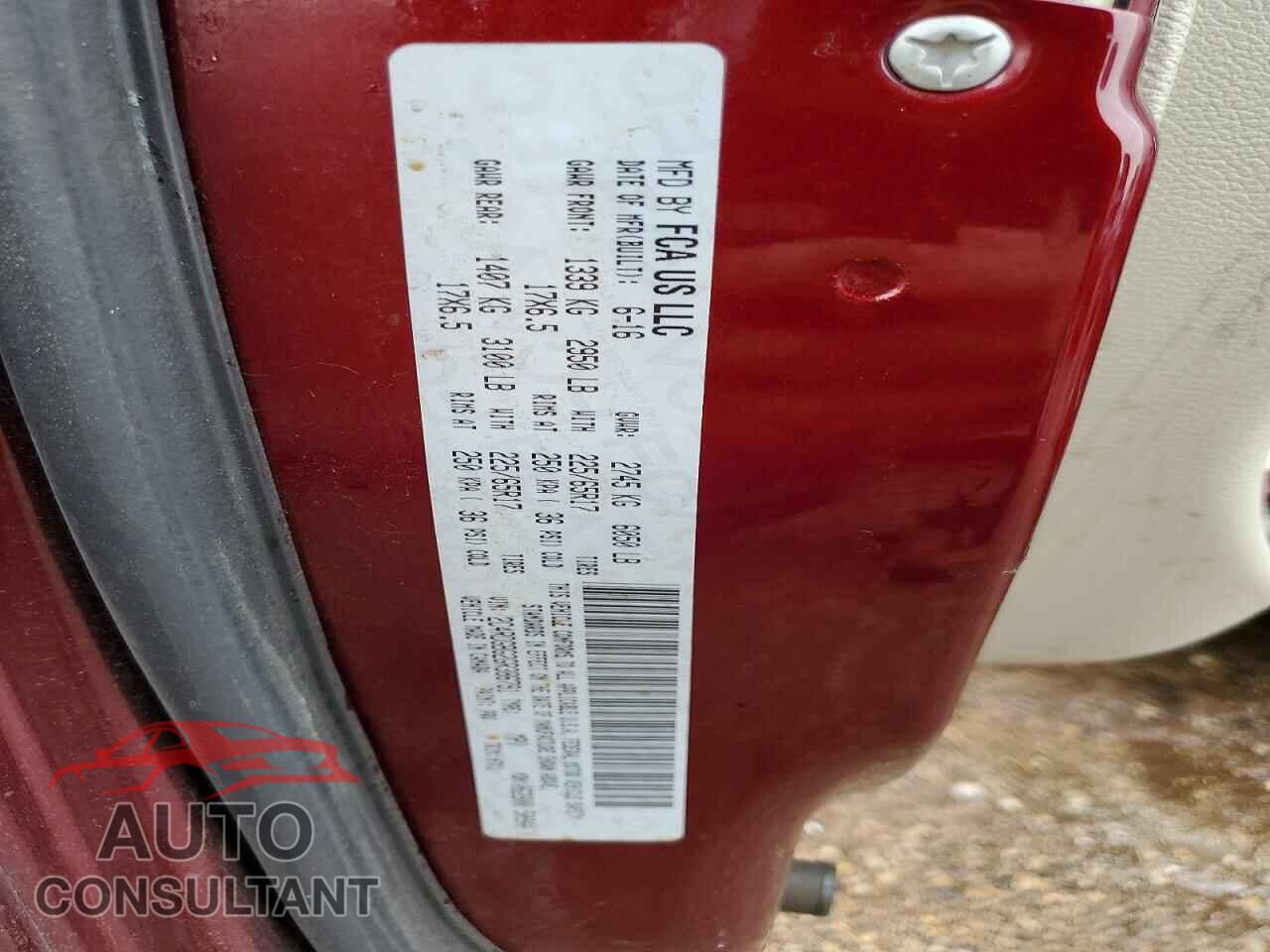 DODGE CARAVAN 2016 - 2C4RDGBG2GR386791