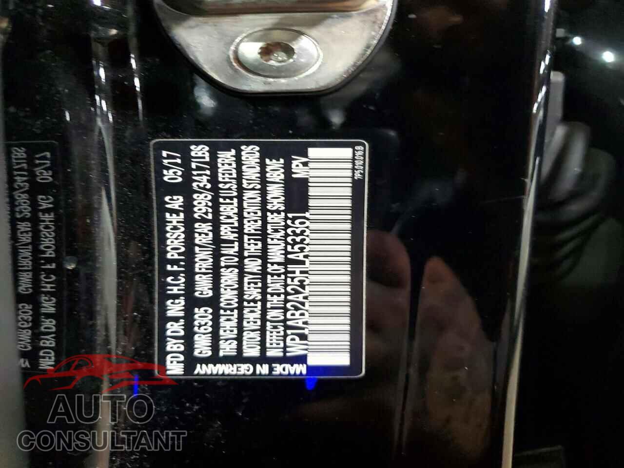 PORSCHE CAYENNE 2017 - WP1AB2A25HLA53361