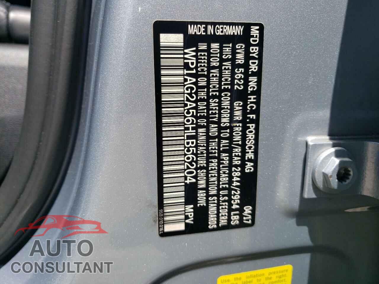 PORSCHE MACAN 2017 - WP1AG2A56HLB56204