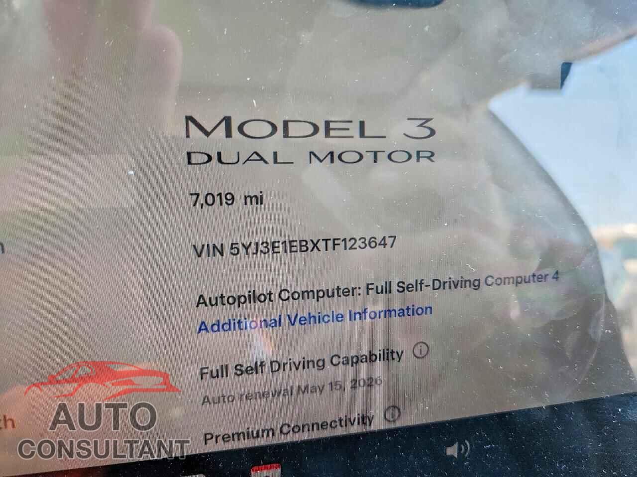 TESLA MODEL 3 2026 - 5YJ3E1EBXTF123647