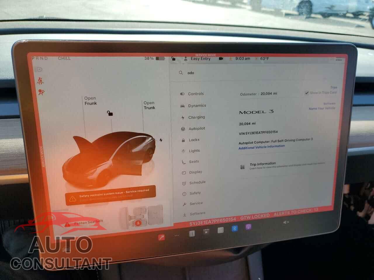 TESLA MODEL 3 2023 - 5YJ3E1EA7PF650154