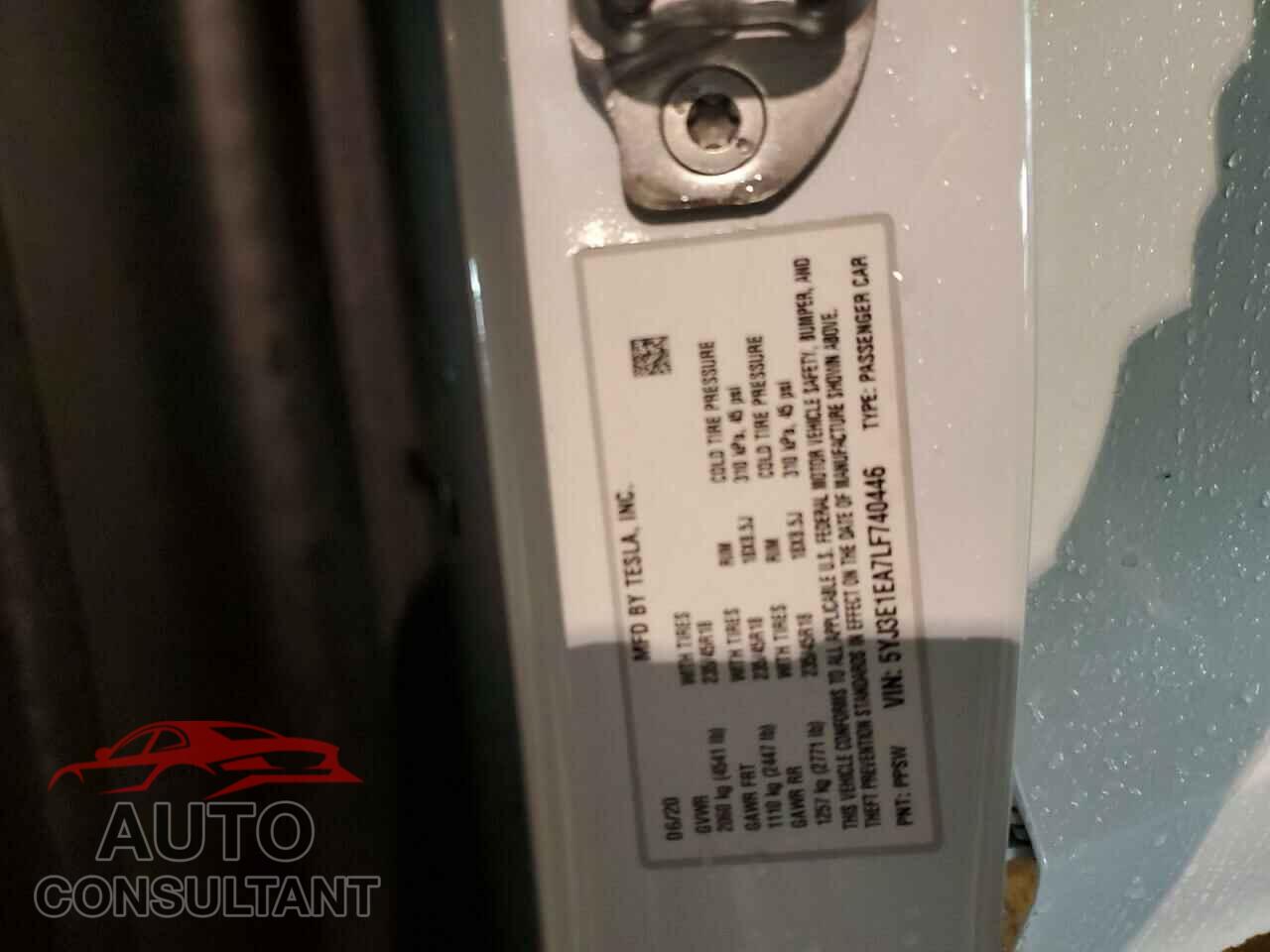 TESLA MODEL 3 2020 - 5YJ3E1EA7LF740446