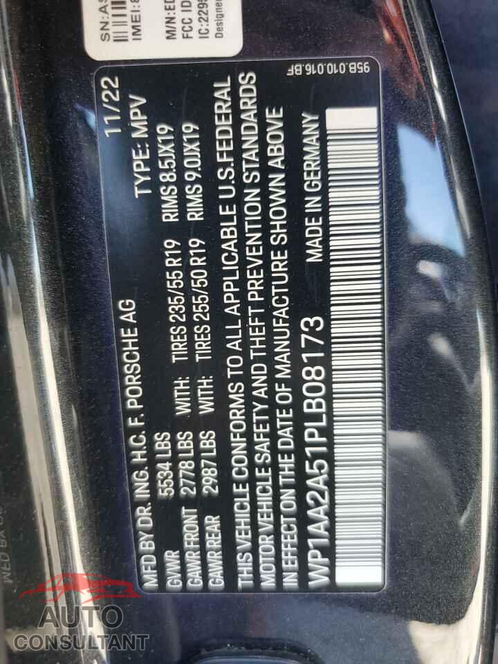 PORSCHE MACAN BASE 2023 - WP1AA2A51PLB08173