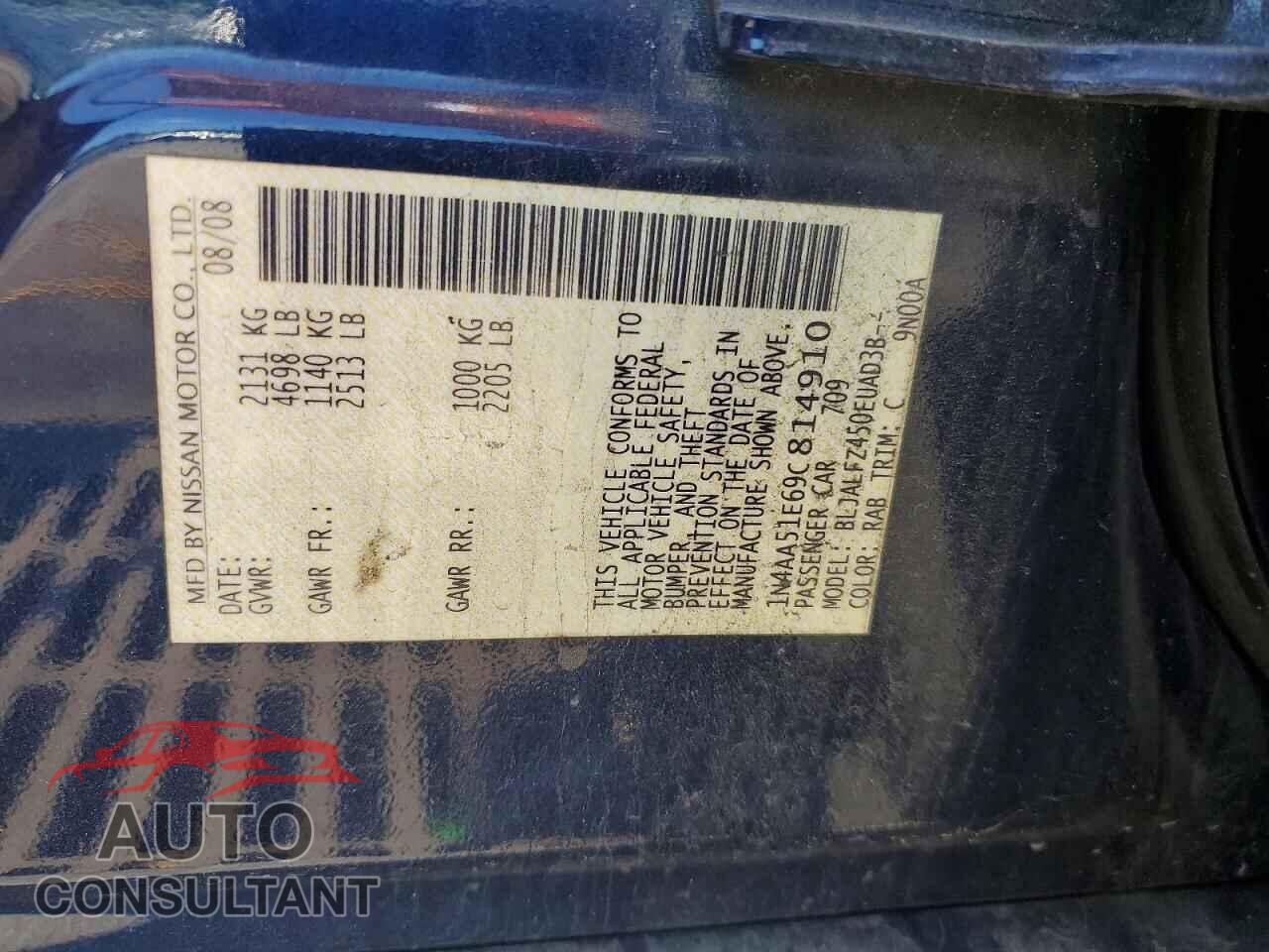 NISSAN MAXIMA 2009 - 1N4AA51E69C814910