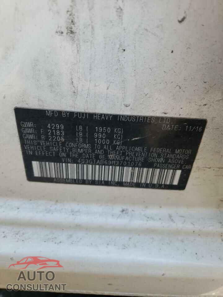 SUBARU IMPREZA 2017 - 4S3GTAB69H3701076