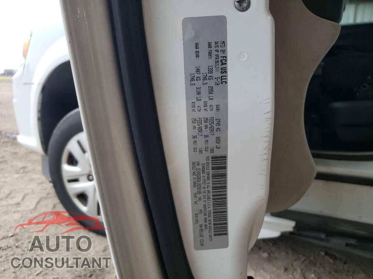DODGE CARAVAN 2018 - 2C4RDGBG0JR256189