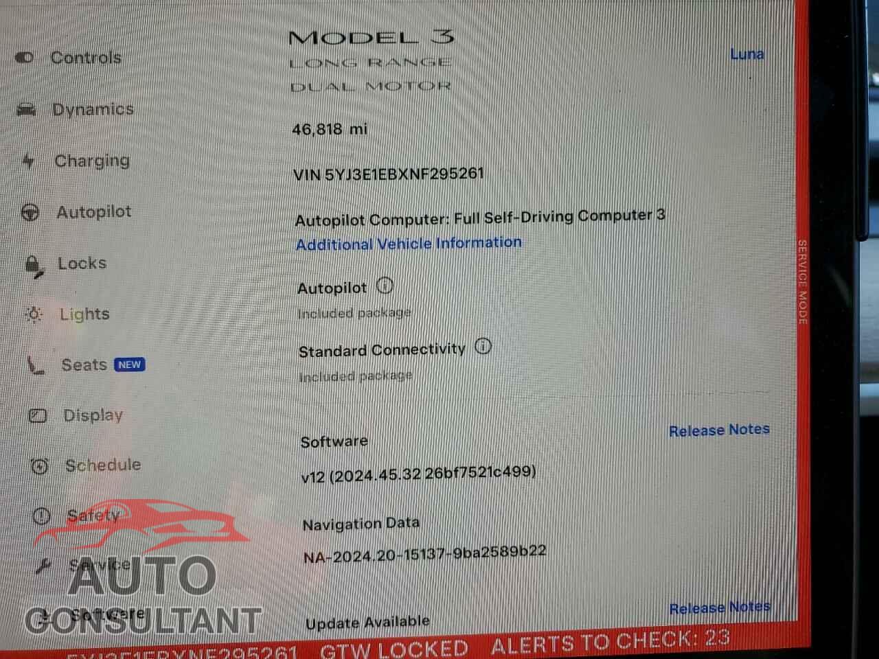 TESLA MODEL 3 2022 - 5YJ3E1EBXNF295261