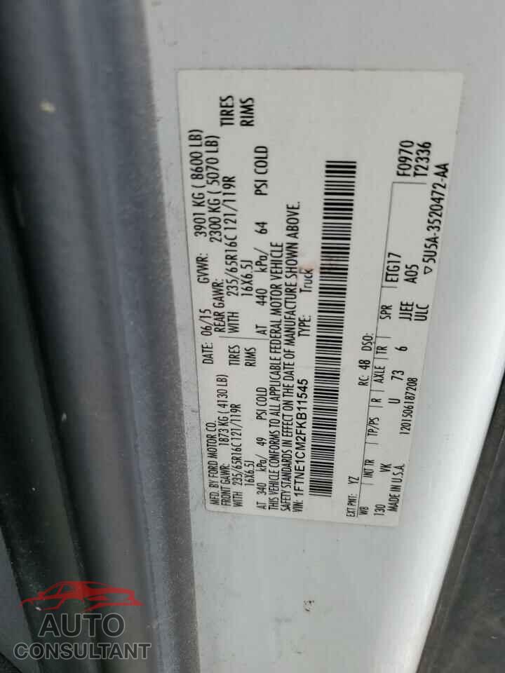 FORD TRANSIT 2015 - 1FTNE1CM2FKB11545