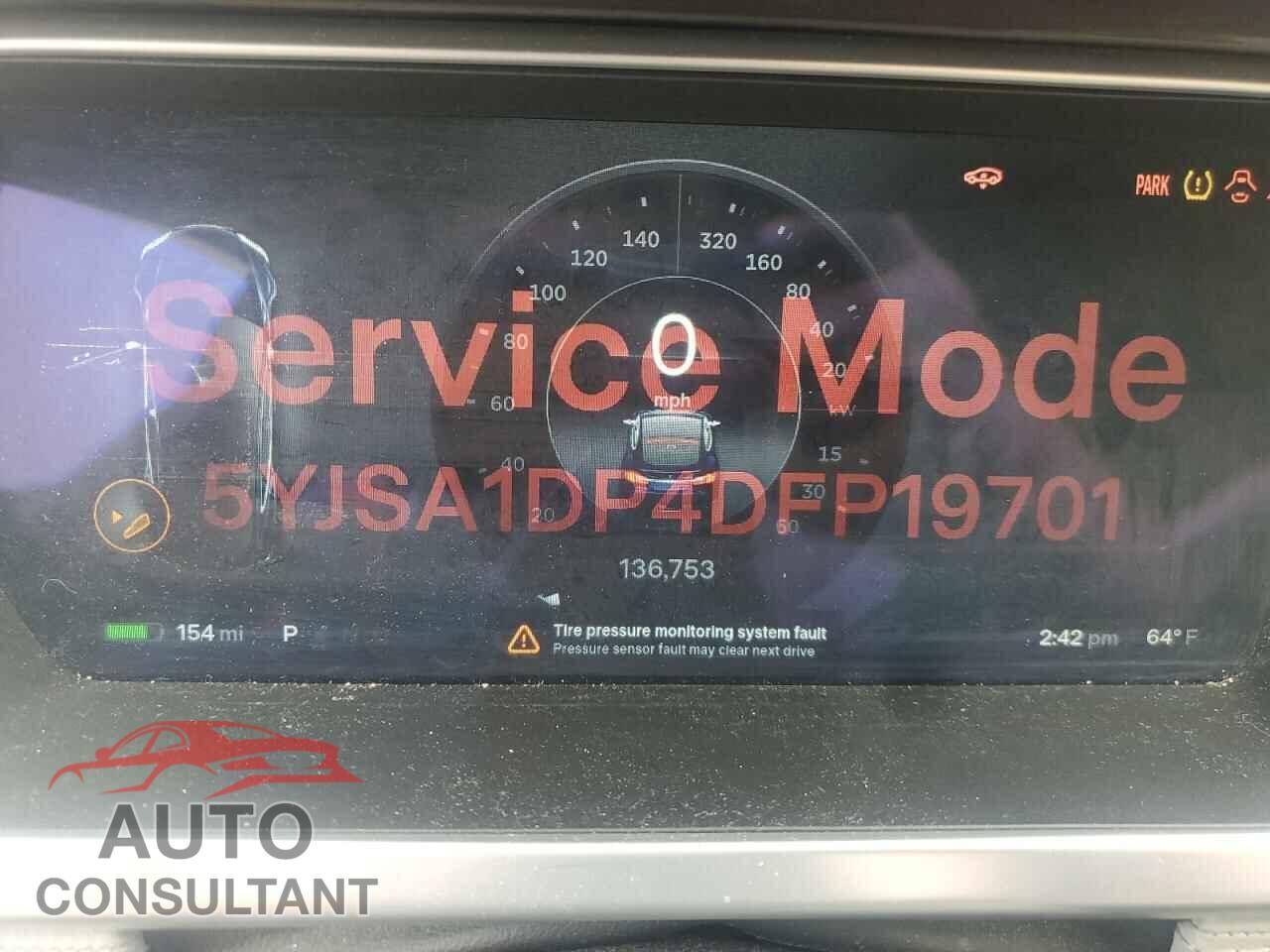 TESLA MODEL S 2013 - 5YJSA1DP4DFP19701