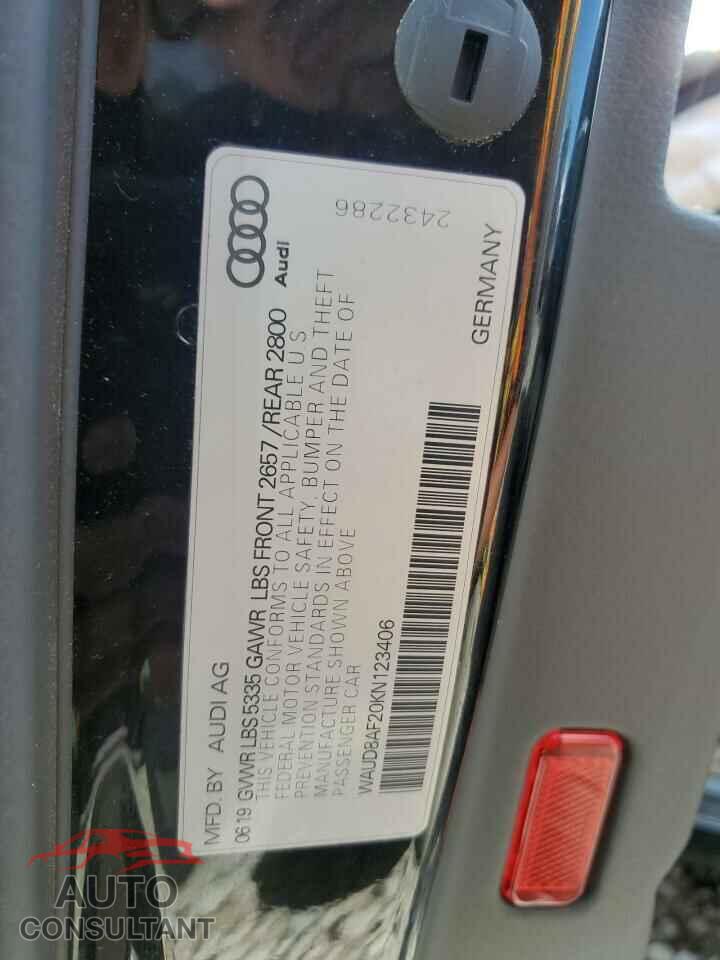 AUDI A6 2019 - WAUD8AF20KN123406