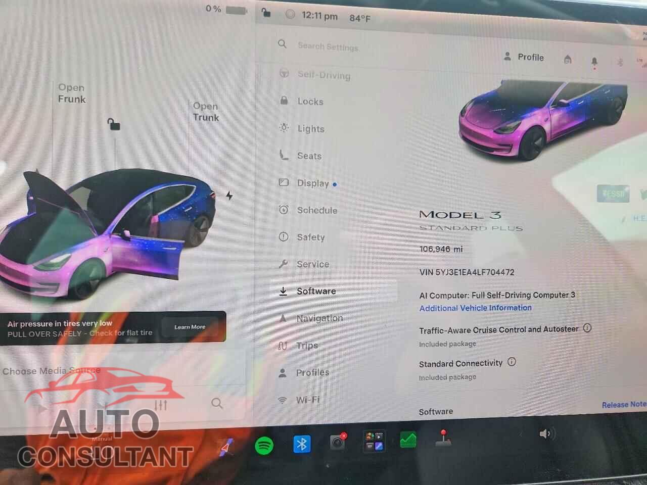 TESLA MODEL 3 2020 - 5YJ3E1EA4LF704472