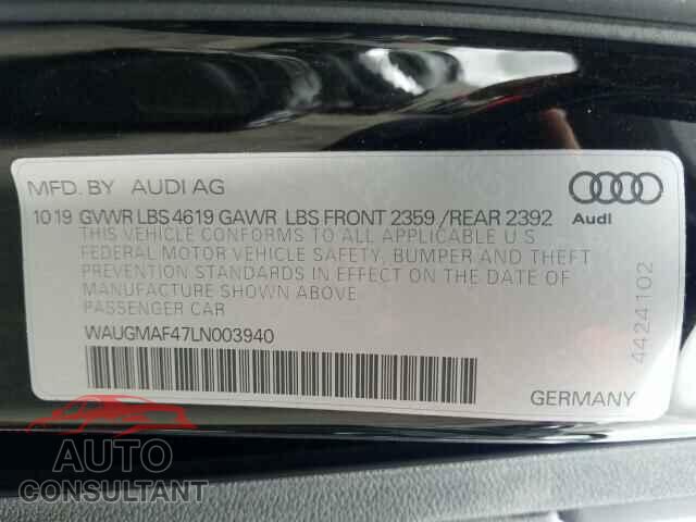 AUDI A4 2020 - WAUGMAF47LN003940