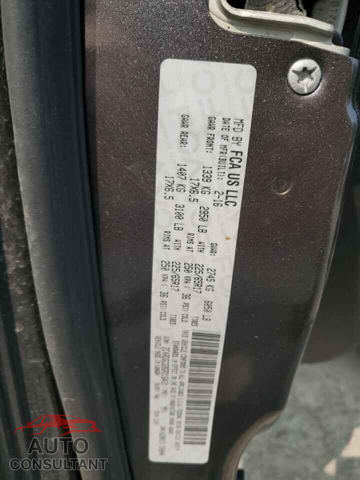 DODGE CARAVAN 2016 - 2C4RDGCG9GR316431