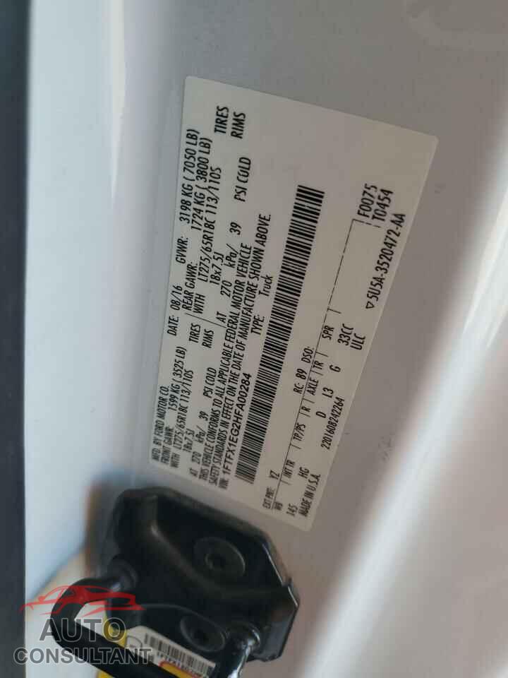 FORD F-150 2017 - 1FTFX1EG2HFA00284
