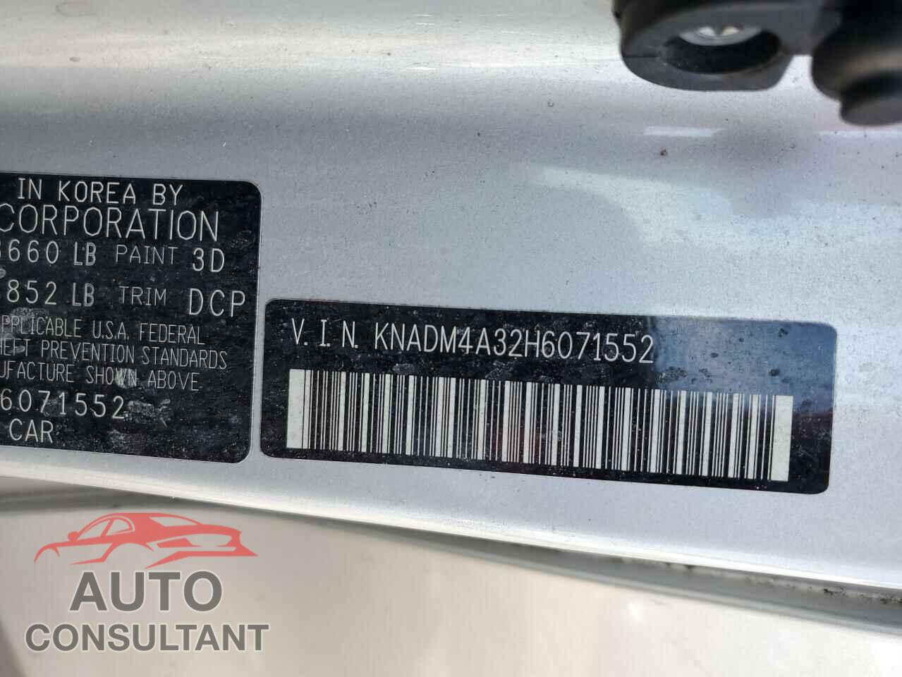 KIA RIO 2017 - KNADM4A32H6071552