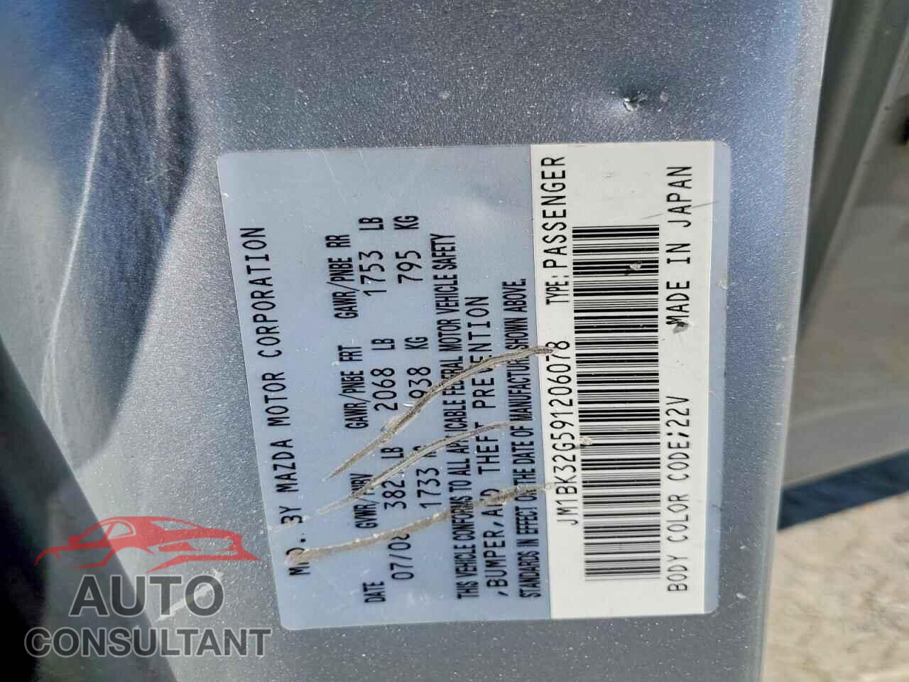 MAZDA 3 2009 - JM1BK32G591206078