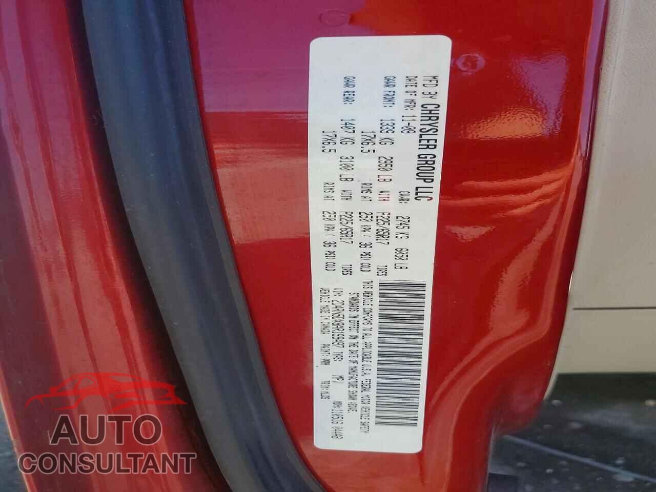 DODGE CARAVAN 2010 - 2D4RN5DX8AR199497