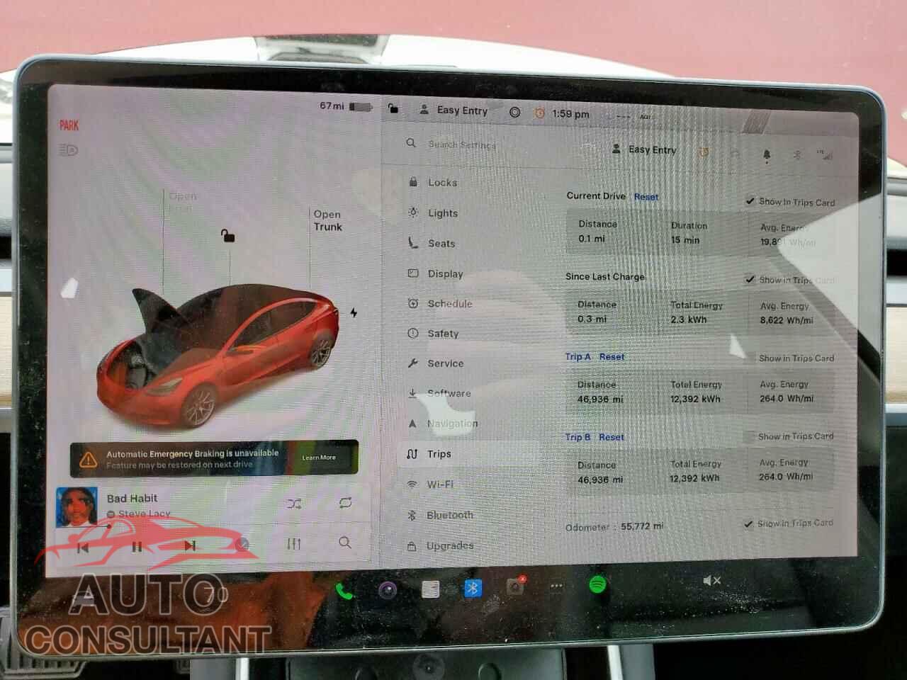 TESLA MODEL 3 2019 - 5YJ3E1EA7KF324332