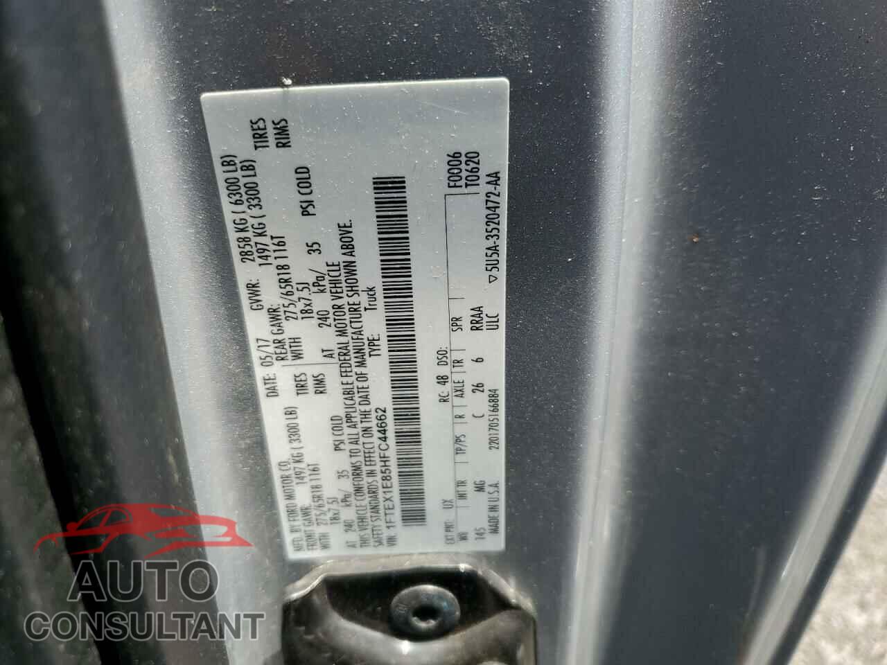 FORD F-150 2017 - 1FTEX1E85HFC44662