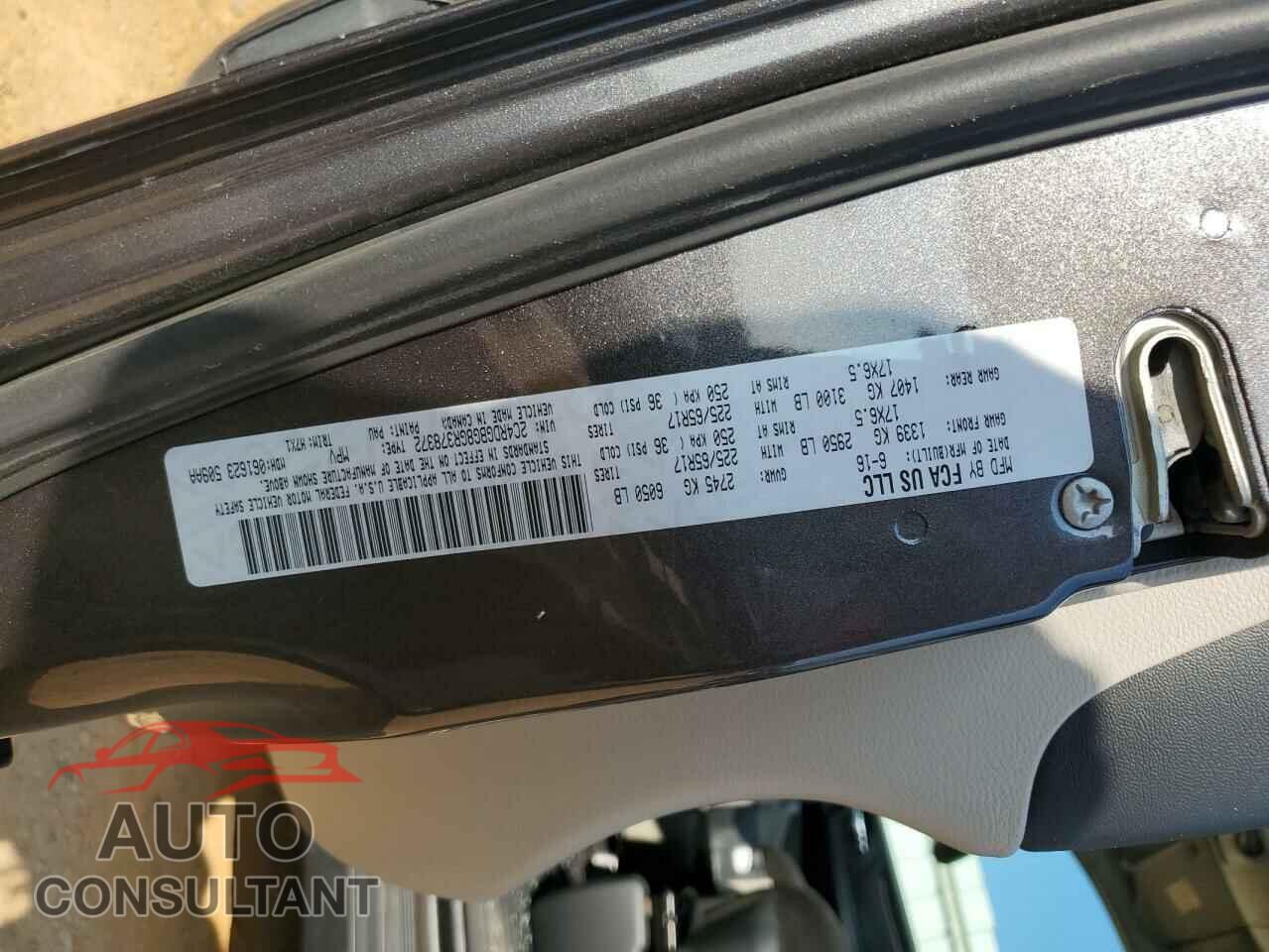 DODGE CARAVAN 2016 - 2C4RDGBG8GR378372