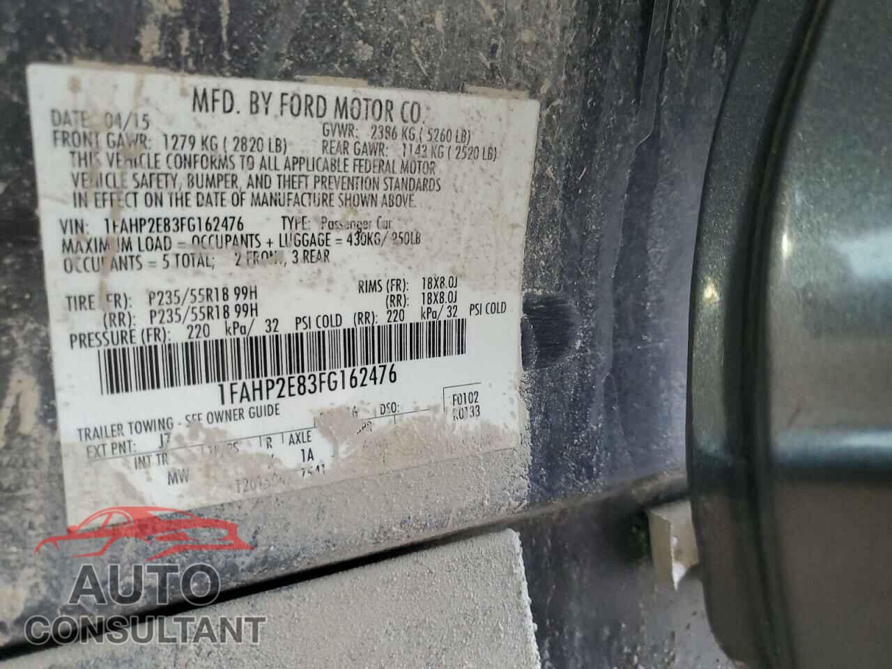 FORD TAURUS 2015 - 1FAHP2E83FG162476