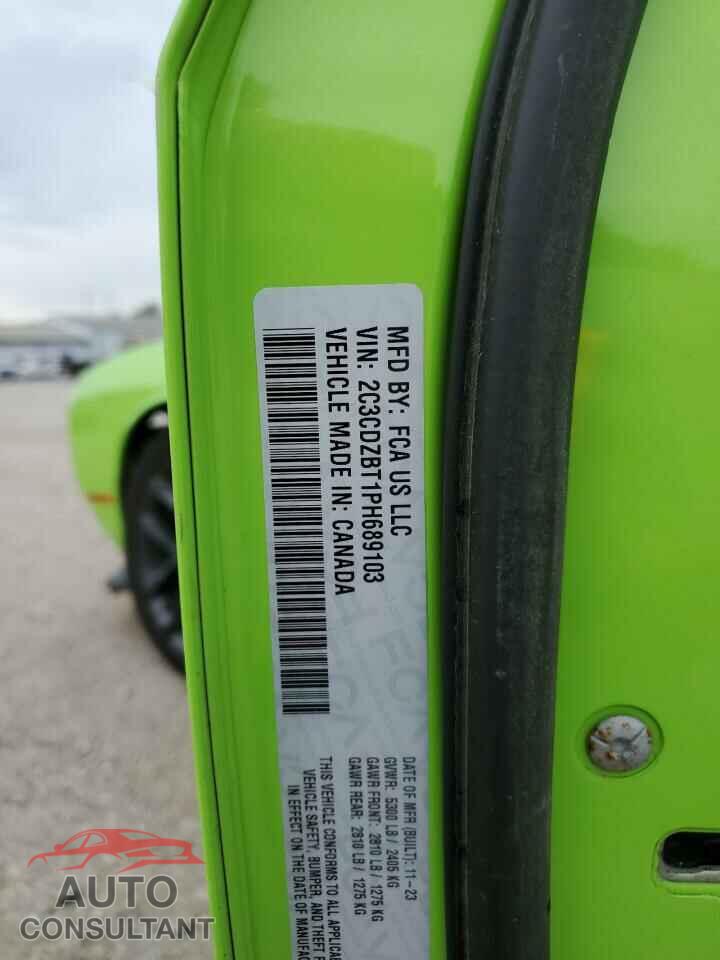 DODGE CHALLENGER 2023 - 2C3CDZBT1PH689103