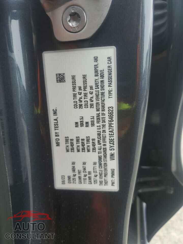TESLA MODEL 3 2023 - 5YJ3E1EA7PF646623