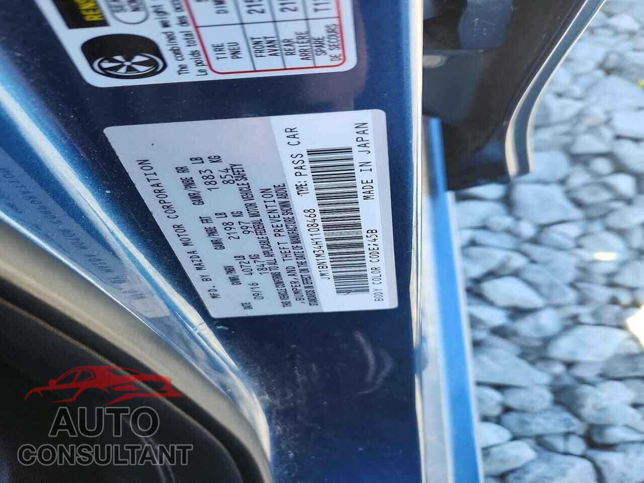 MAZDA 3 2017 - JM1BN1M34H1108468
