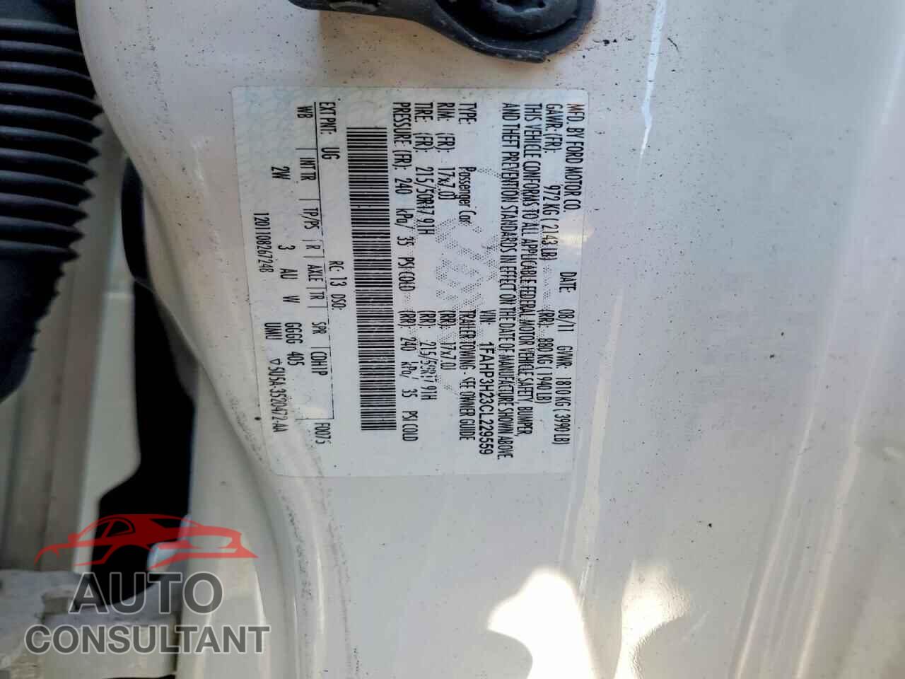 FORD FOCUS 2012 - 1FAHP3H23CL229559