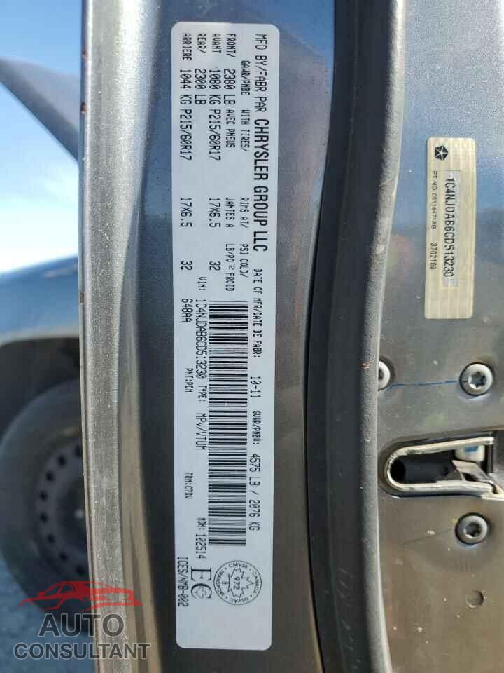 JEEP COMPASS 2012 - 1C4NJDAB6CD513230