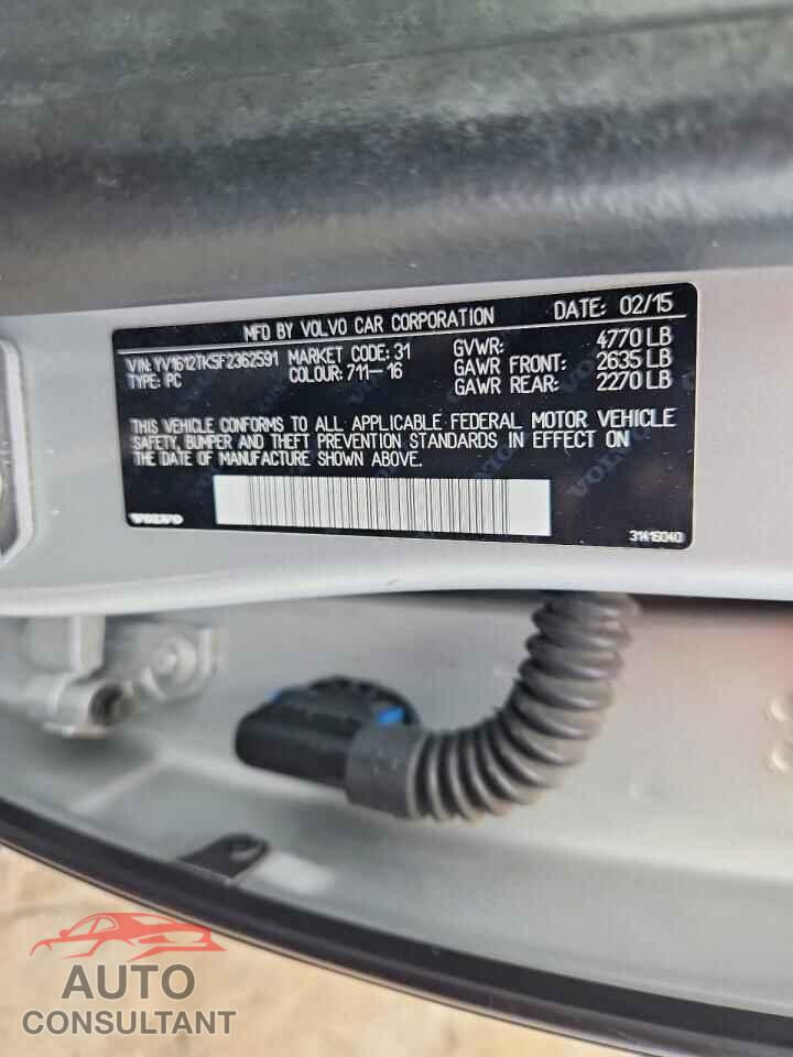 VOLVO S60 2015 - YV1612TK5F2362591