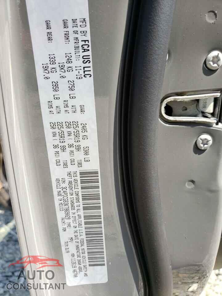 DODGE JOURNEY 2019 - 3C4PDCGB3KT869029