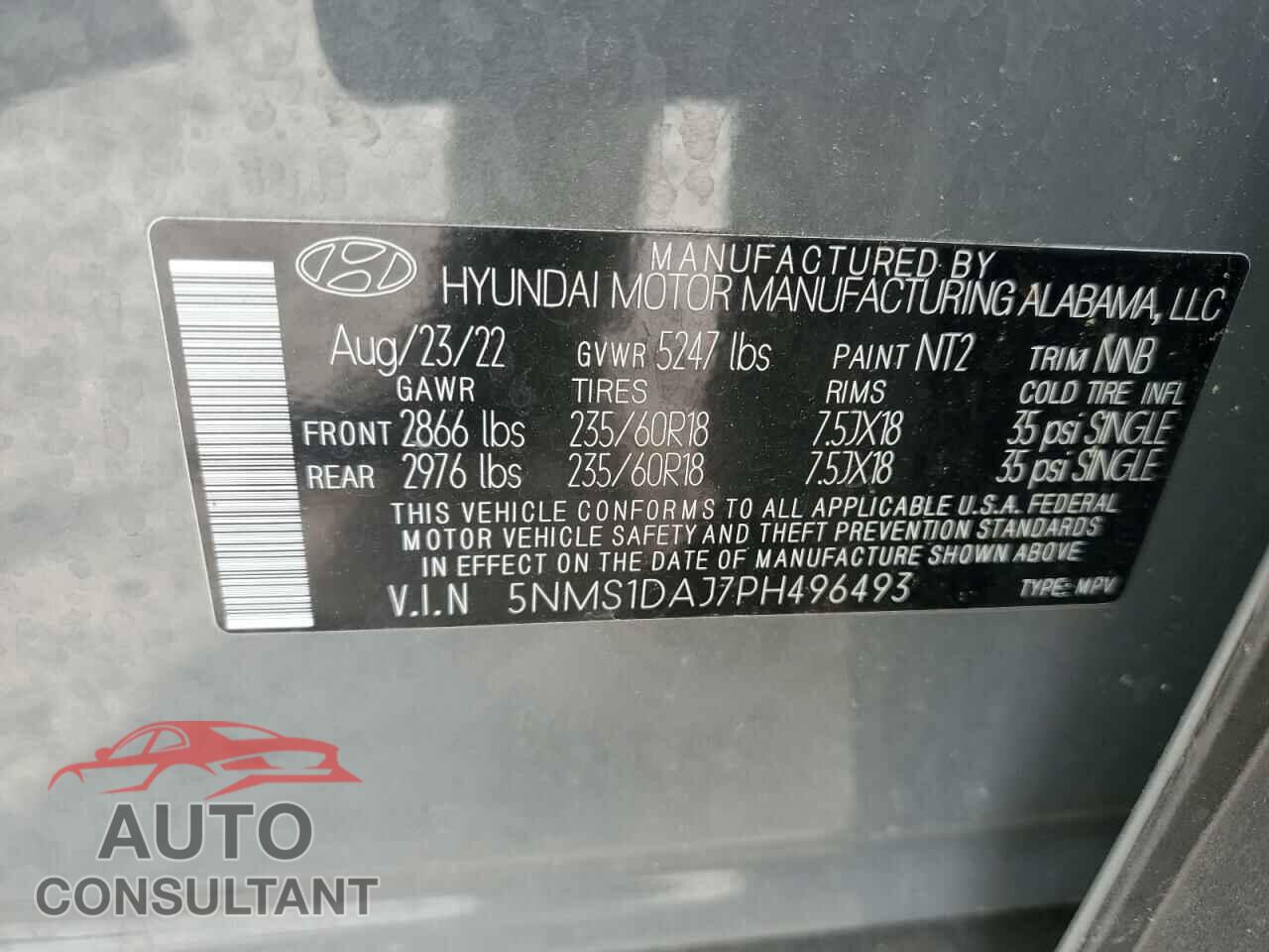 HYUNDAI SANTA FE 2023 - 5NMS1DAJ7PH496493