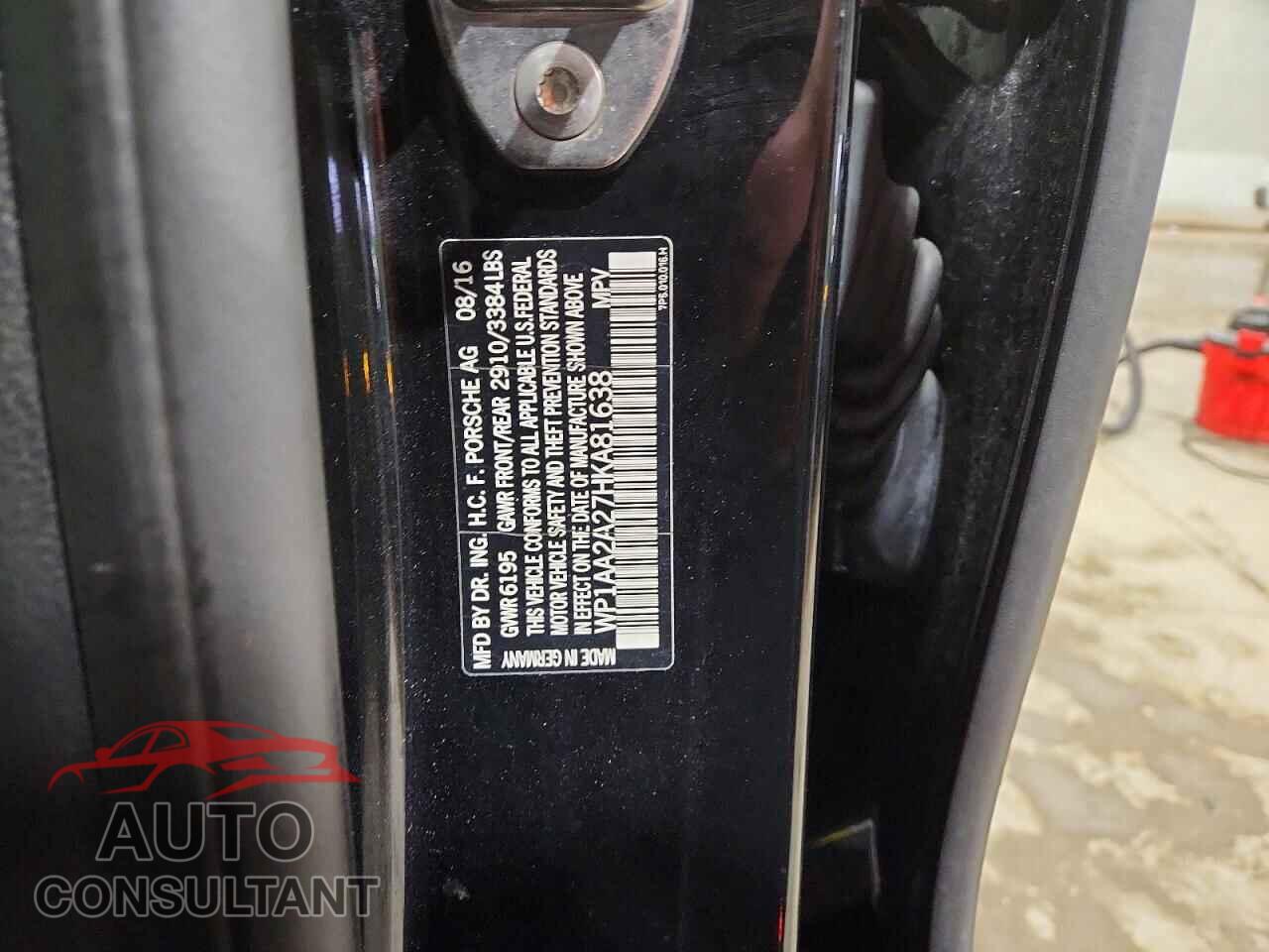 PORSCHE CAYENNE 2017 - WP1AA2A27HKA81638
