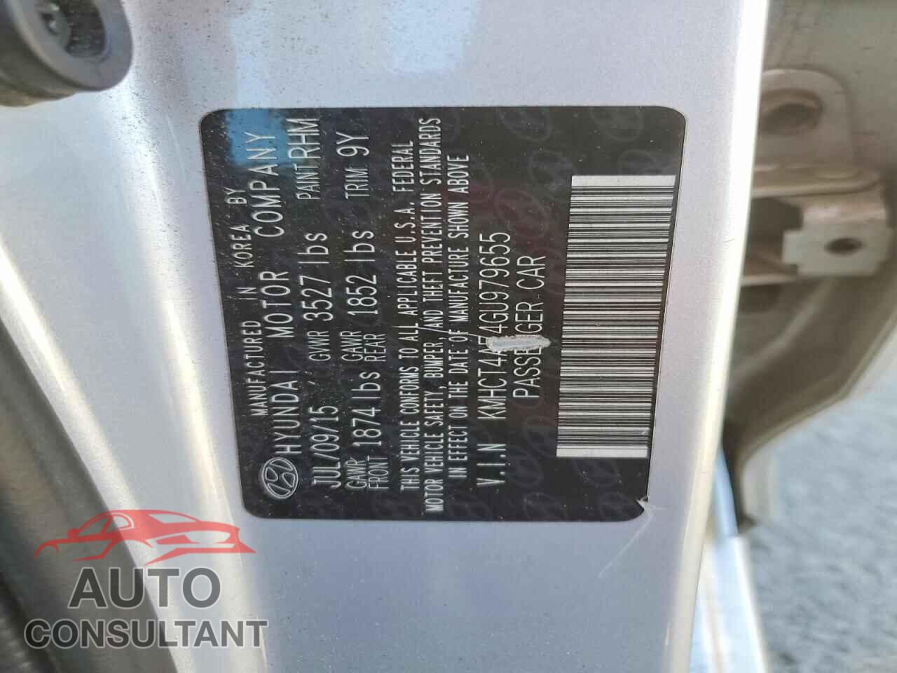 HYUNDAI ACCENT 2016 - KMHCT4AE4GU979655