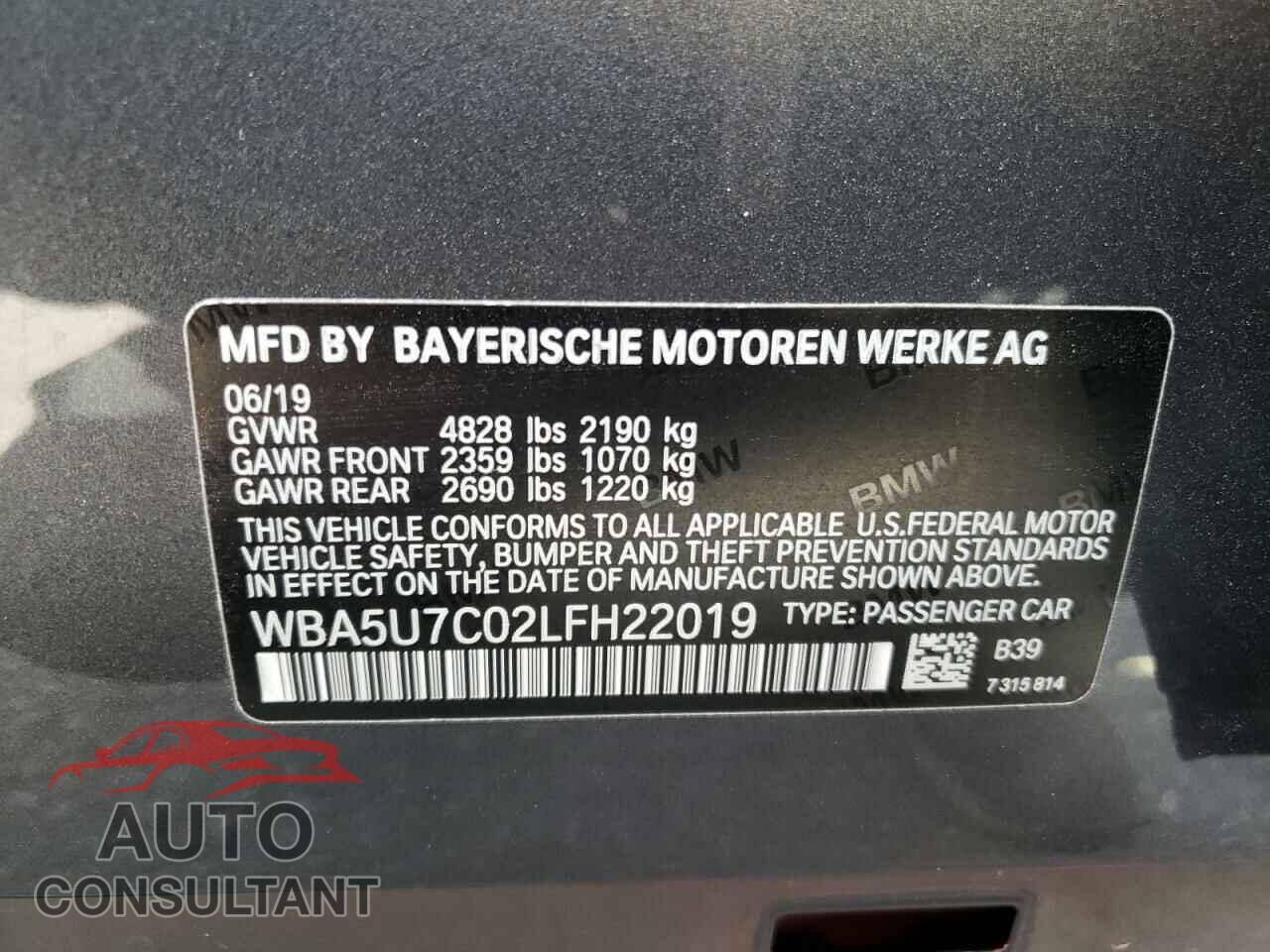 BMW M3 2020 - WBA5U7C02LFH22019