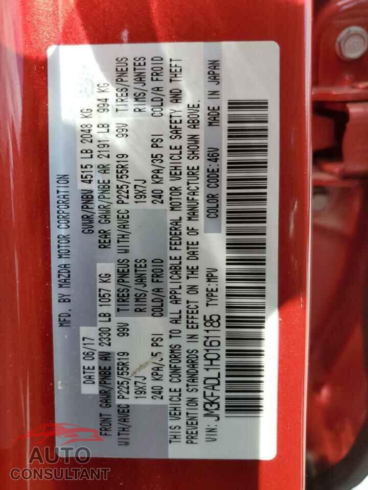 MAZDA CX-5 2017 - JM3KFADL1H0161185