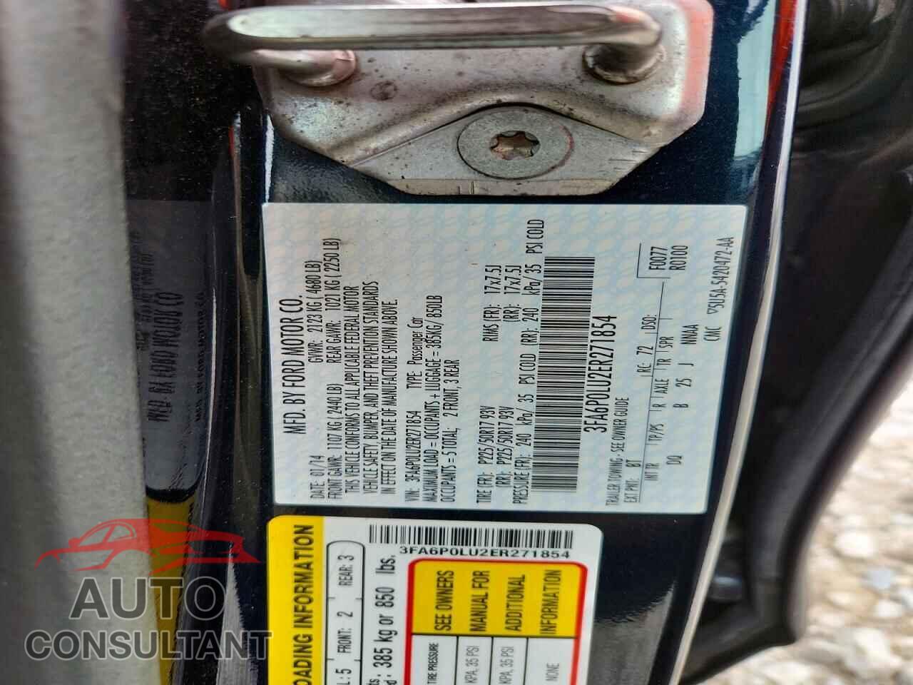 FORD FUSION 2014 - 3FA6P0LU2ER271854