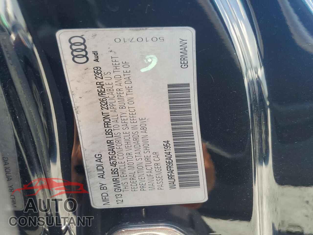 AUDI A5 2014 - WAURFAFR9EA041954