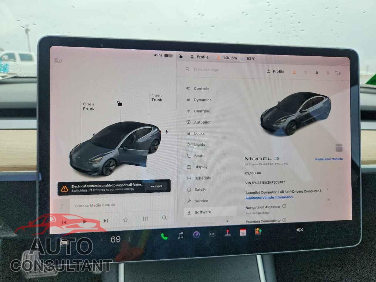 TESLA MODEL 3 2019 - 5YJ3E1EA2KF308197