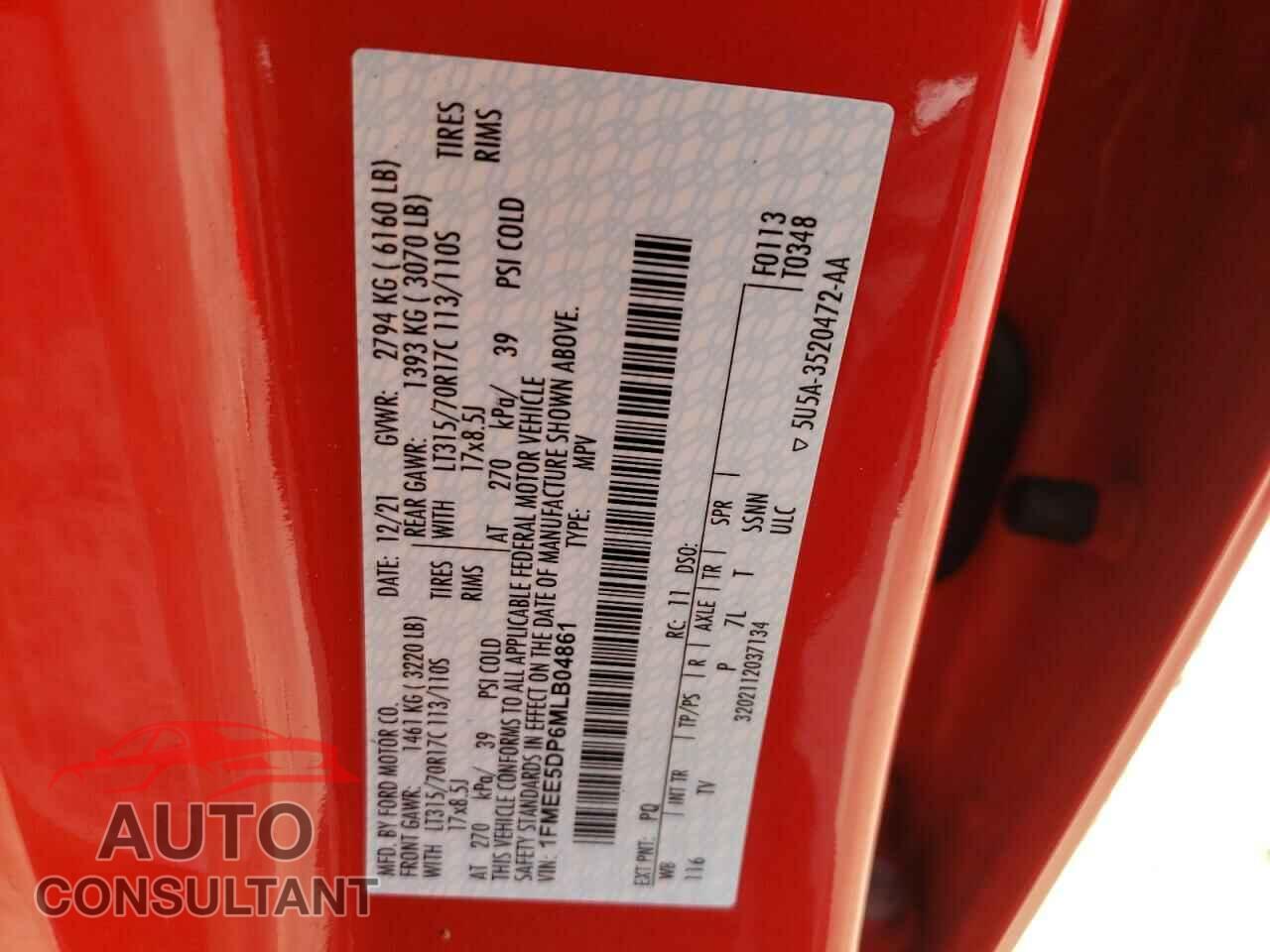 FORD BRONCO 2021 - 1FMEE5DP6MLB04861