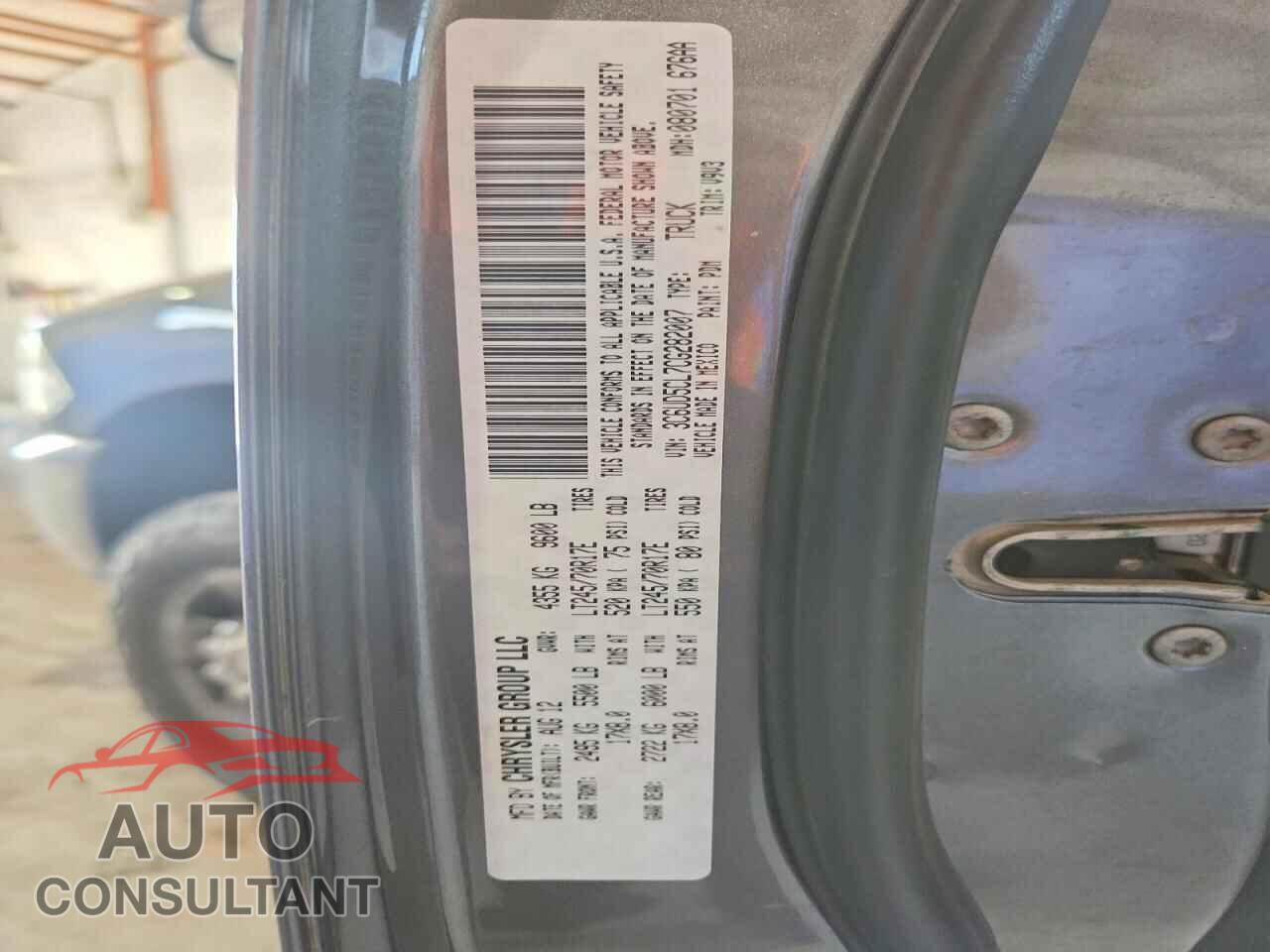DODGE RAM 2500 2012 - 3C6UD5CL7CG282007