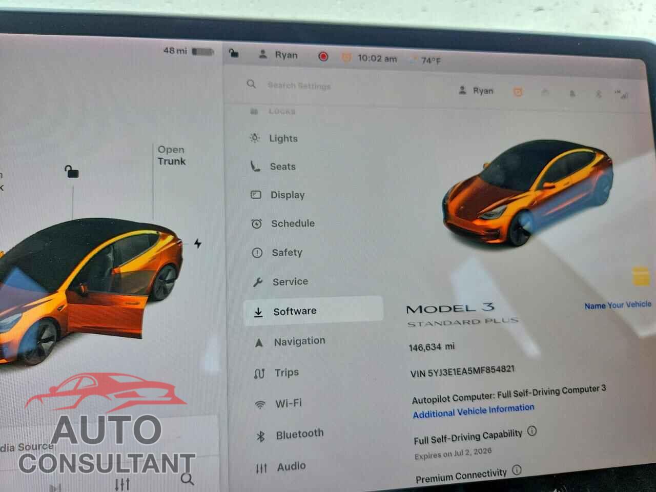 TESLA MODEL 3 2021 - 5YJ3E1EA5MF854821